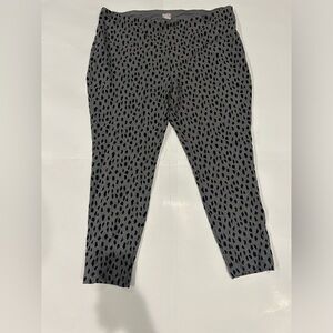 Chico’s Zenergy Leggings Women’s 20/22 4 Grey Black Leopard